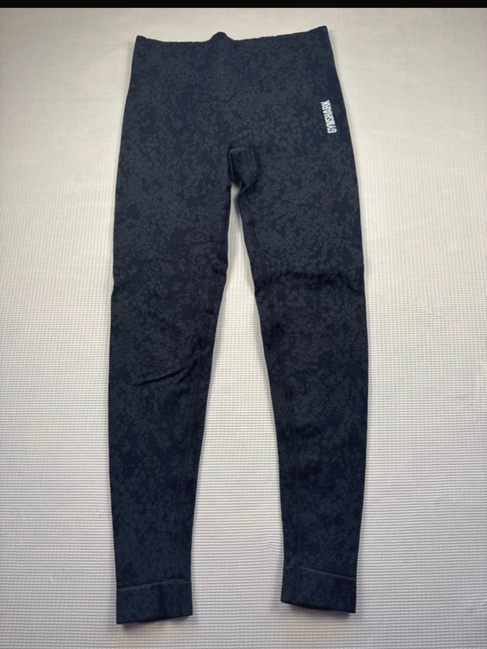 Gymshark Black Floral-Textured High-Waist Jeggings